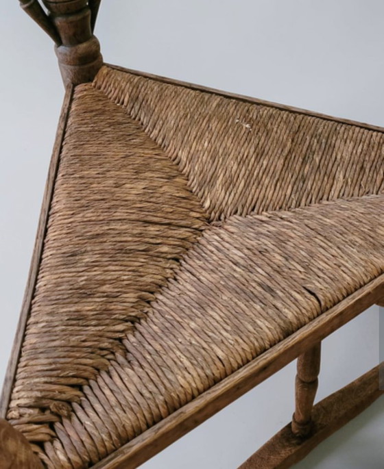 Image 1 of Antieke 19e eeuwse rieten stoel