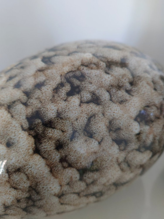 Image 1 of 3-teiliges portugiesisches Keramik-Ostereier-Set mit Hasenmotiv