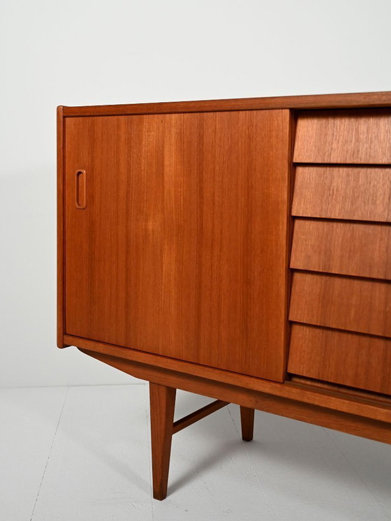Image 1 of Scandinavian sideboard with louvered drawers, 1950s/60s