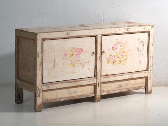 Credenza antica dipinta in legno di pino – Cina, circa 1930 – Credenze, Iron (photo 5 of 40)