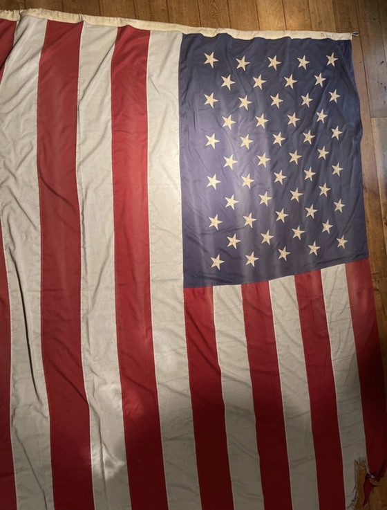 Image 1 of Bandiera americana d'epoca con stelle cucite