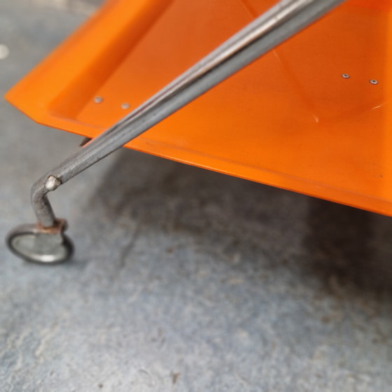 Image 1 of Carrello da tè arancione vintage Barcart degli anni '70