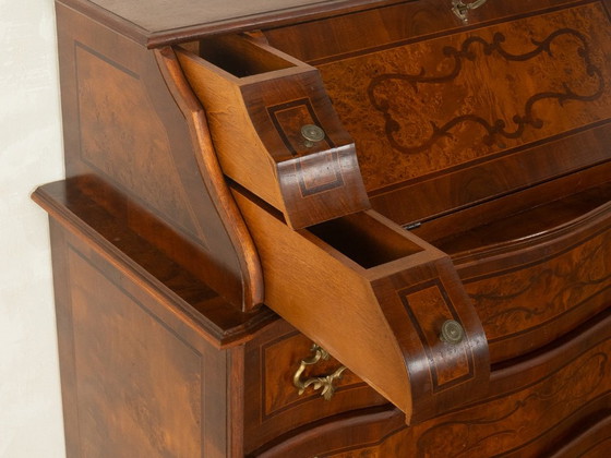 Italiaanse secretaire commode, circa jaren 1920 – Bureau, Wood, Brass (photo 13 of 15)