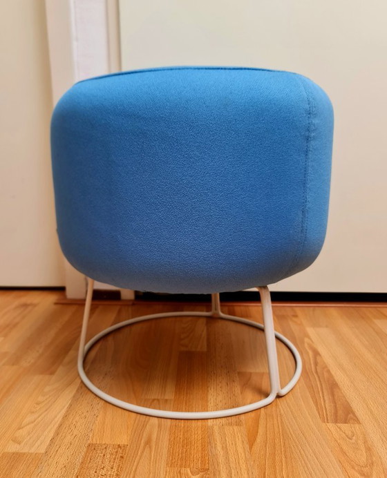 Image 1 of Cascando pouf hocker model Paddy azure blue good condition