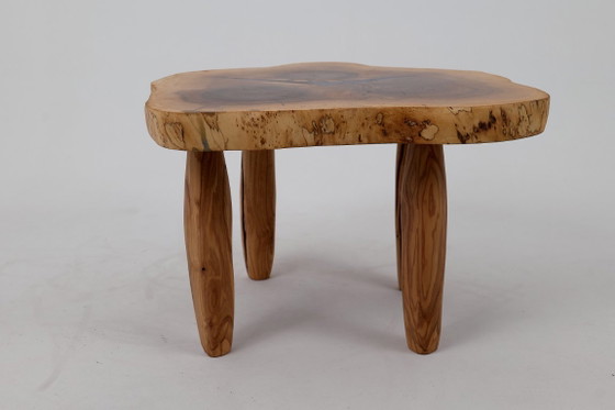 Image 1 of Salontafel van walnoothout met natuurlijke randen, handgemaakt, Logniture