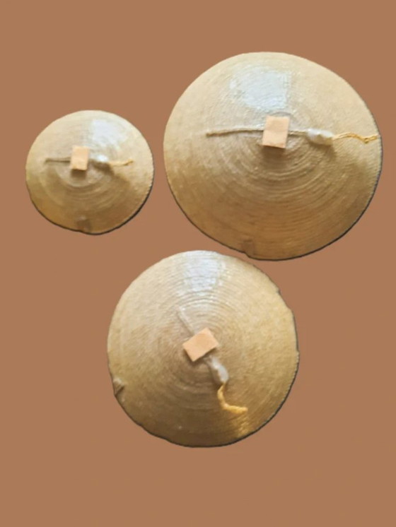 Image 1 of (W021) Autentico trio di piatti da parete Zulu – Arte tessuta a mano dal KwaZulu-Natal