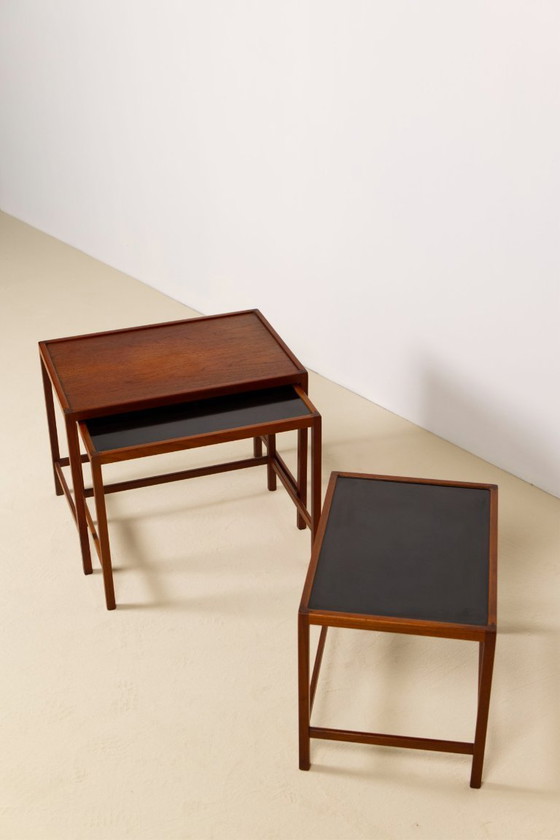 Image 1 of Juego de mesas nido de teca de Kurt Østervig, Dinamarca, años 60