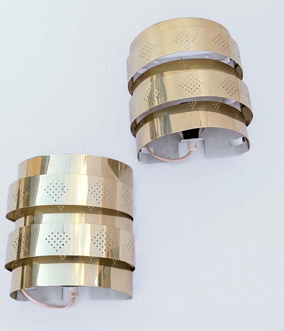 Image 1 of Sculptural Brass Wall Sconce – Werner Schou for Coronell Elektro