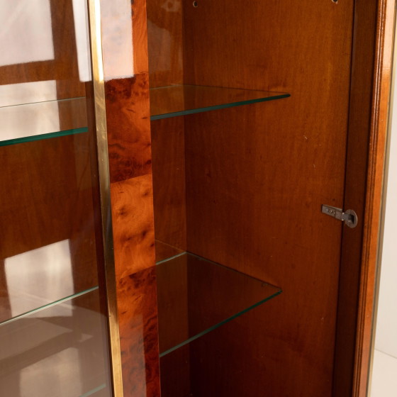 Vitrina Willy Rizzo de raíz de secuoya para Mario Sabot Hollywood Regency 1970 – Glass, Chrome (photo 13 of 27)