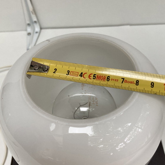 Image 1 of Table lamp white opaline glass vintage 70'S italian work