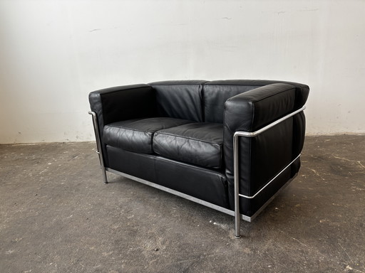 Cassina LC 2 by Le Corbusier designer sofa couch leather original!