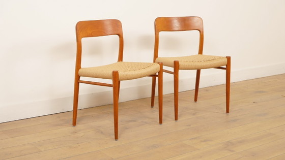 Image 1 of 2 sedie da pranzo vintage | Niels Otto Møller | Modello 75 | Teak