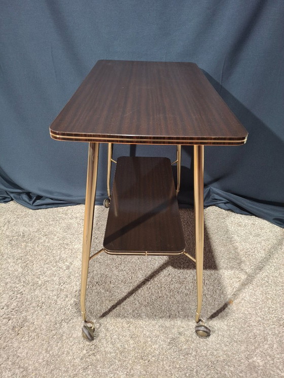 Image 1 of Carrito de servicio de latón y fórmica de los años 50/60