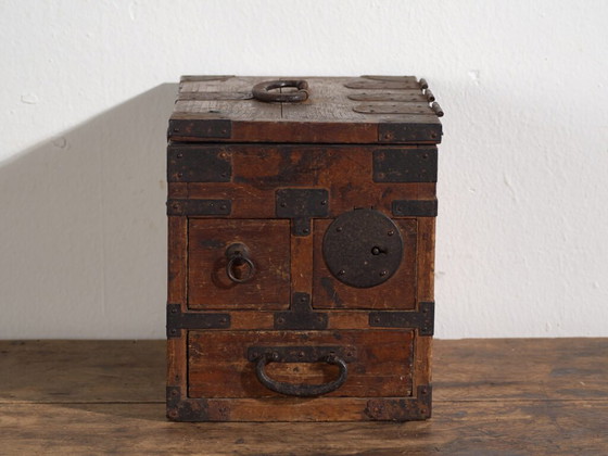 Antico Baule Giapponese per Documenti con Cassetti e Ferramenta in Ferro – Tansu Portatile – Periodo (photo 26 of 40)