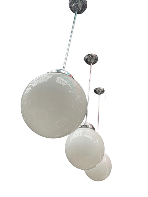 Schoollampen met pendelarmatuur, jaren 60