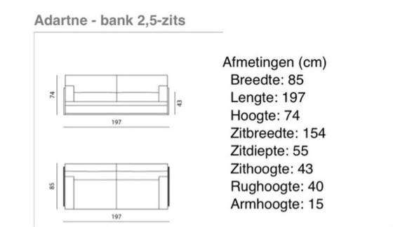Image 1 of Leolux Adartne - 2,5-Sitzer-Sofa