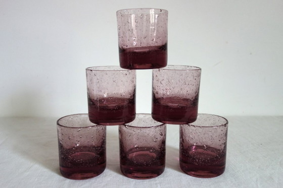 6 Bubble Blown Glasses Verrerie du Marais Riom – Glass & Decanter (photo 2 of 9)