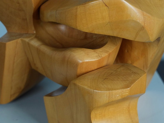 Scultura astratta in legno ad incastro, Joop van Bergen, Paesi Bassi, anni '80 – Sculture, Wood (photo 9 of 9)