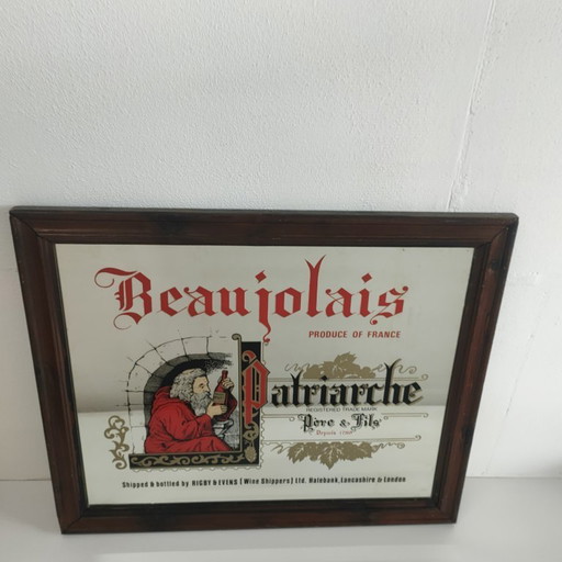 Vintage Beaujolais pub mirror wall decoration mirror