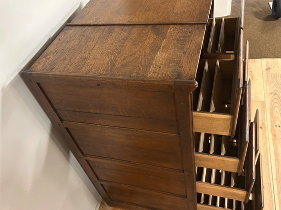 Image 1 of Industriële vintage dubbele archiefkast circa 1925