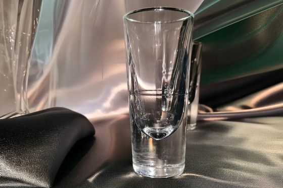 Image 1 of Murano-14 Carlo Moretti Italy heavy aperitif bar Bullet drinking glasses