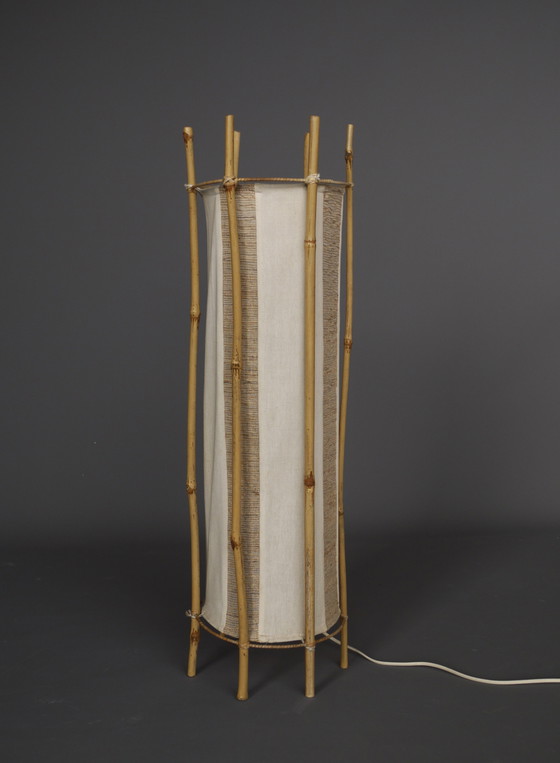 Image 1 of Lampadaire en bambou par Louis Sognot, années 1950