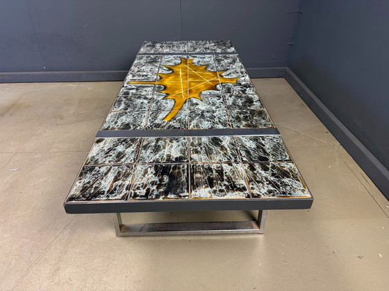 Mesa de centro de cerámica de Jean D'Asti, Francia, década de 1960. – Mesas de centro, Ceramic, Metal (photo 4 of 10)