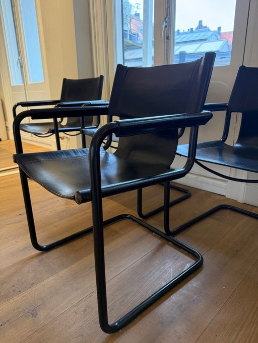 Sedie in pelle di design vintage - 2x