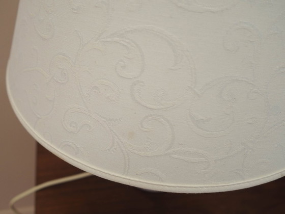 Lámpara de mesa de cristal Holmegaard con pantalla de tela, diseño danés, década de 1970. – Lámparas de mesa (photo 6 of 12)