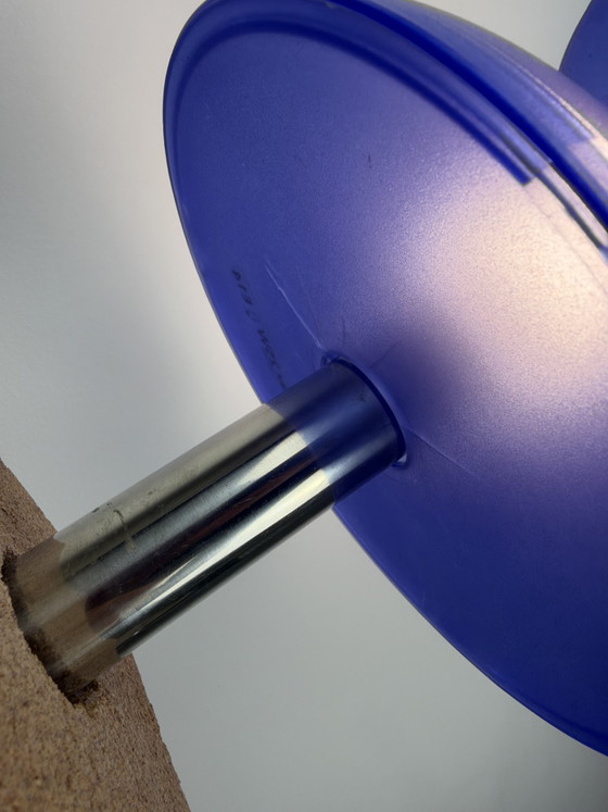 Vintage Bug-Shaped Lamp – Blue | Pop Art Design by Visualgram – Table lamps, Plastic, Metal (photo 4 of 10)