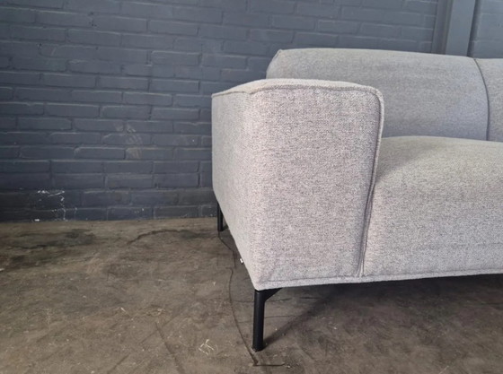 Canapé d'angle modulable Montel avec ottoman, textile gris, Canapés modulables, Métal, Modern (photo 2 sur 11)