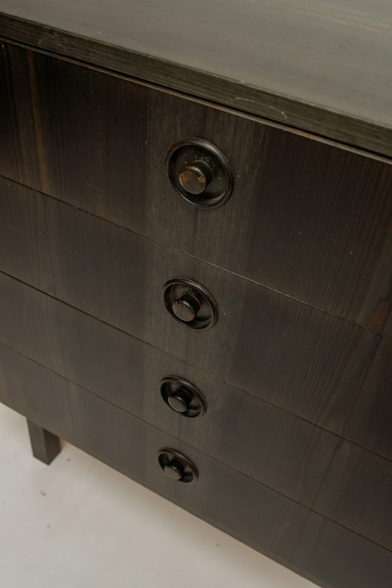 Image 1 of Cassettiera vintage in legno verde