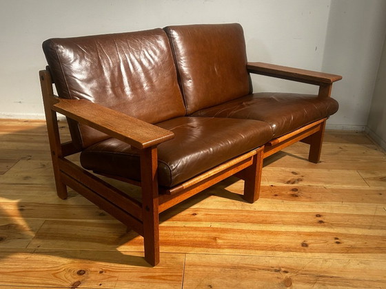 Mid-Century Two-seater in Leather Aksel Dahl – KP Møbler, 2 seaters, Wood (photo 2 of 27)