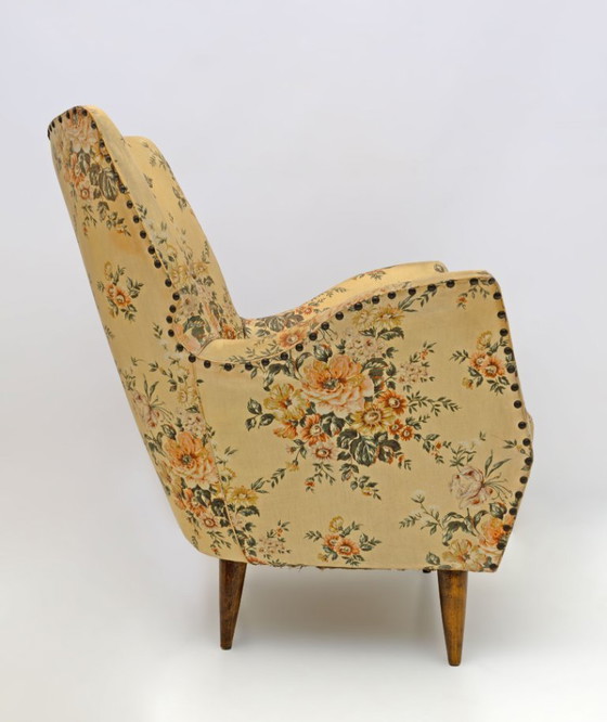 Image 1 of Attributed to Gio Ponti Mid-Century Modern Italian Armchairs by ISA, 1950s, Pair