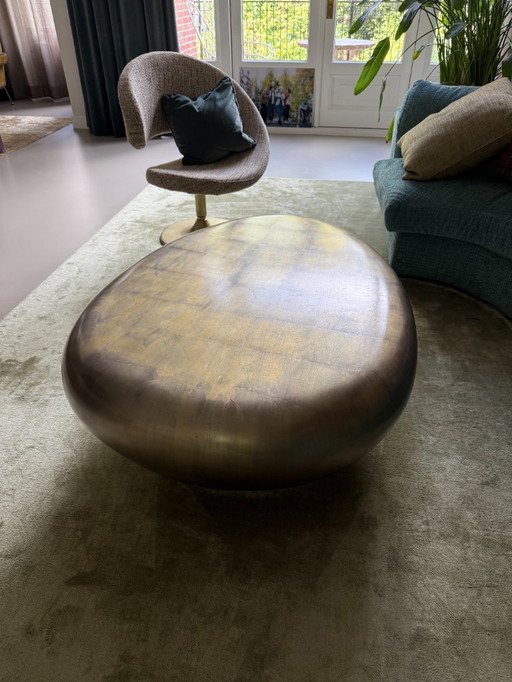 Tavolino da caffè o tavolino Fleur Ami Pandora – ottone ossidato