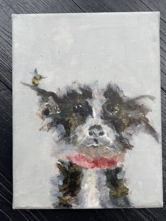 Image 1 of Small acrylic painting “no fuss, perfect landing”