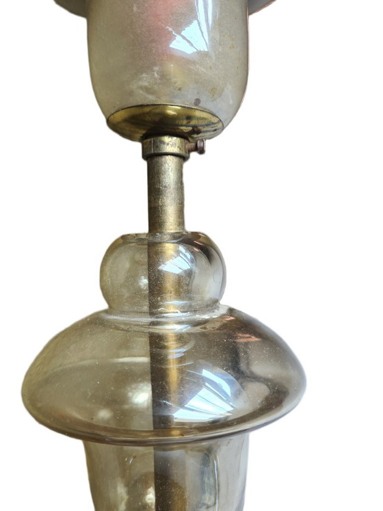 Art Deco kroonluchter van glas, voormalig Tsjecho-Slowakije, jaren 1930 – Metal (photo 8 of 12)