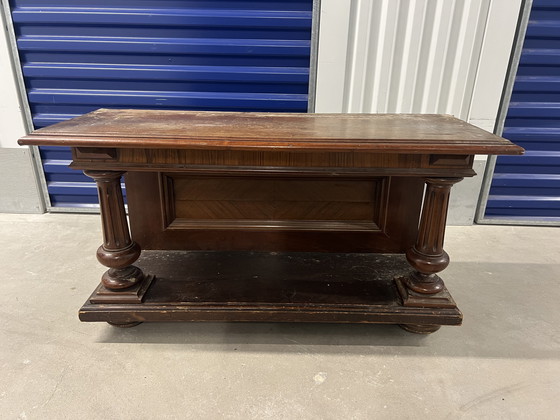 Image 1 of Antieke houten spiegel 