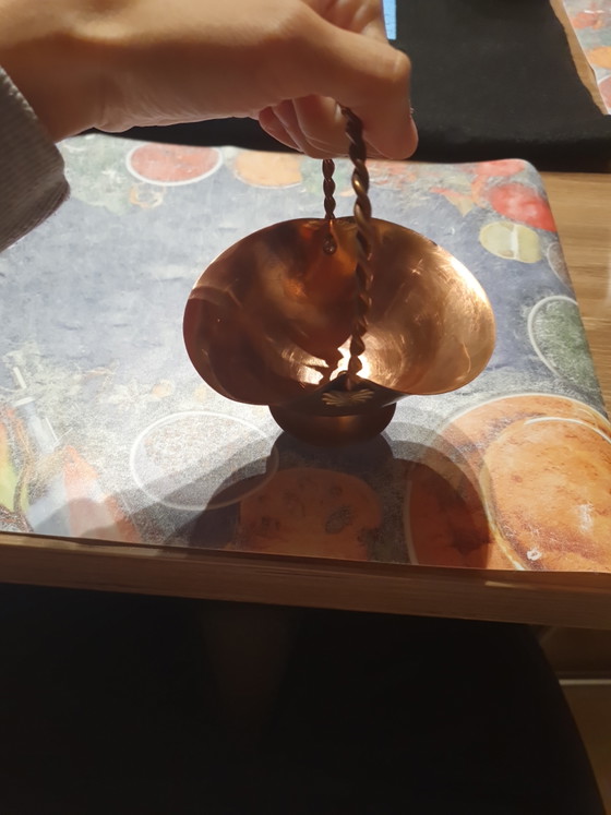 Decoratieve Vintage Koperen Mand – Decoratieve objecten, Copper (photo 2 of 5)