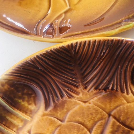 Image 1 of Lot de deux plats poissons Sarreguemines 