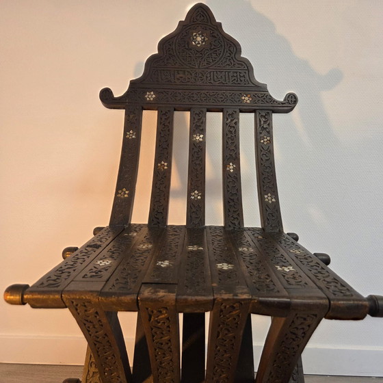 Sedia pieghevole antica, Sedie pieghevoli, Legno, Marrone (foto 4 di 14)