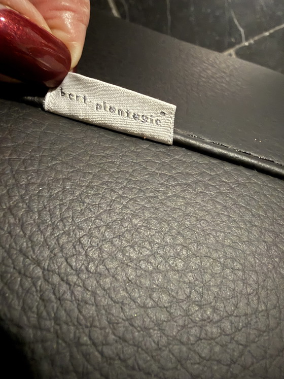 Image 1 of Due fauteuils nero leer Bert Plantagie 