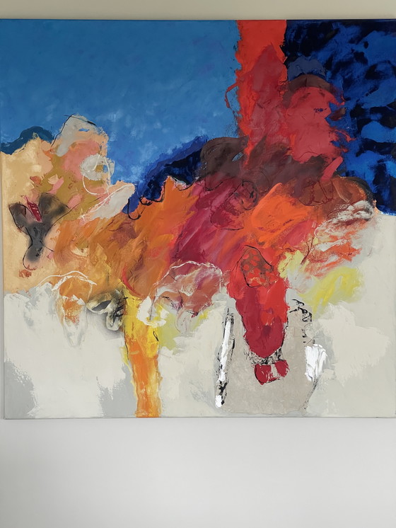 Image 1 of 2x Olieverf schilderijen di Henk van Vessem