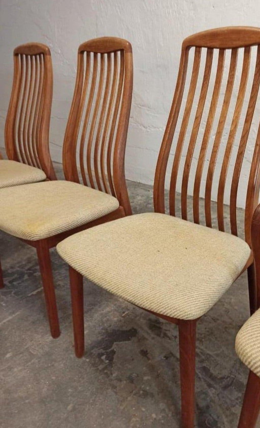 4 x Schou Andersens Danish mid century dining chairs