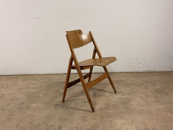 Image 1 of SE18 klapstoelen van Egon Eiermann voor Wilde & Spieth, set van 3