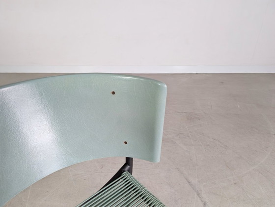 Image 1 of Sedia vintage Lila Hunter XO Philippe Starck in fibra di vetro e metallo turchese