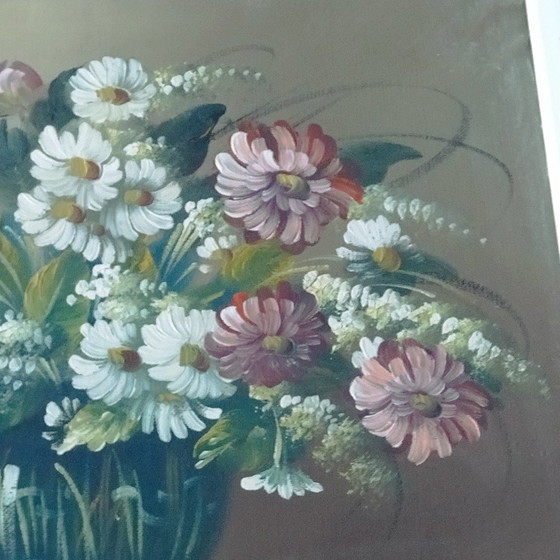 Image 1 of Tableau nature morte bouquet de fleurs 