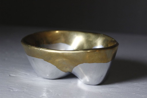 David Marshall Art3 - Messing en aluminium opbergbak, ontwerp uit de jaren 80