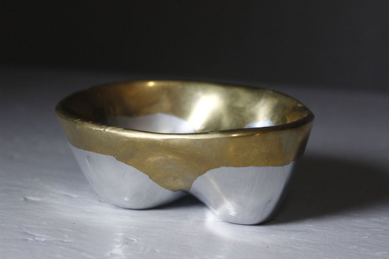 Image 1 of David Marshall Art3 - Messing en aluminium opbergbak, ontwerp uit de jaren 80