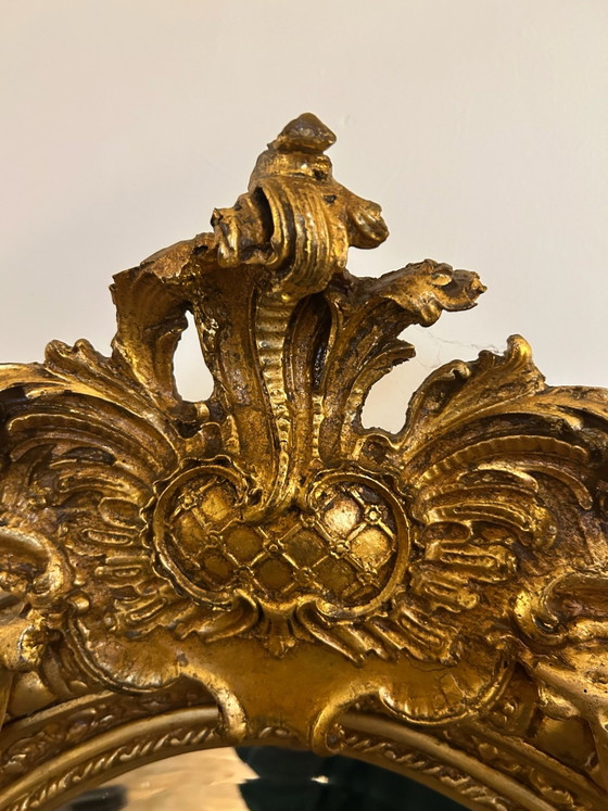 LARGE imposing baroque mirror – Wood (photo 9 of 13)